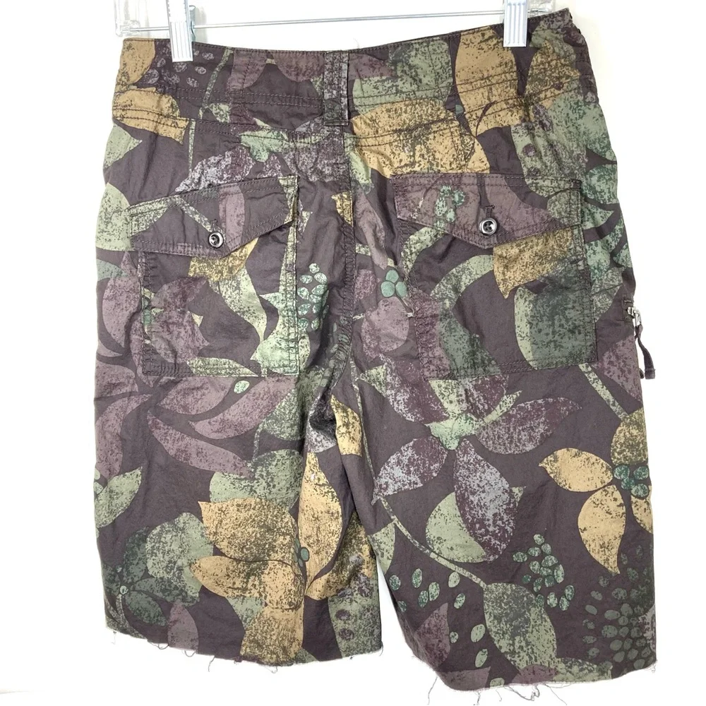 Anthropologie Floral Cargo Shorts Ripley Moss Cut Off  27 Cotton - Picture 5 of 13